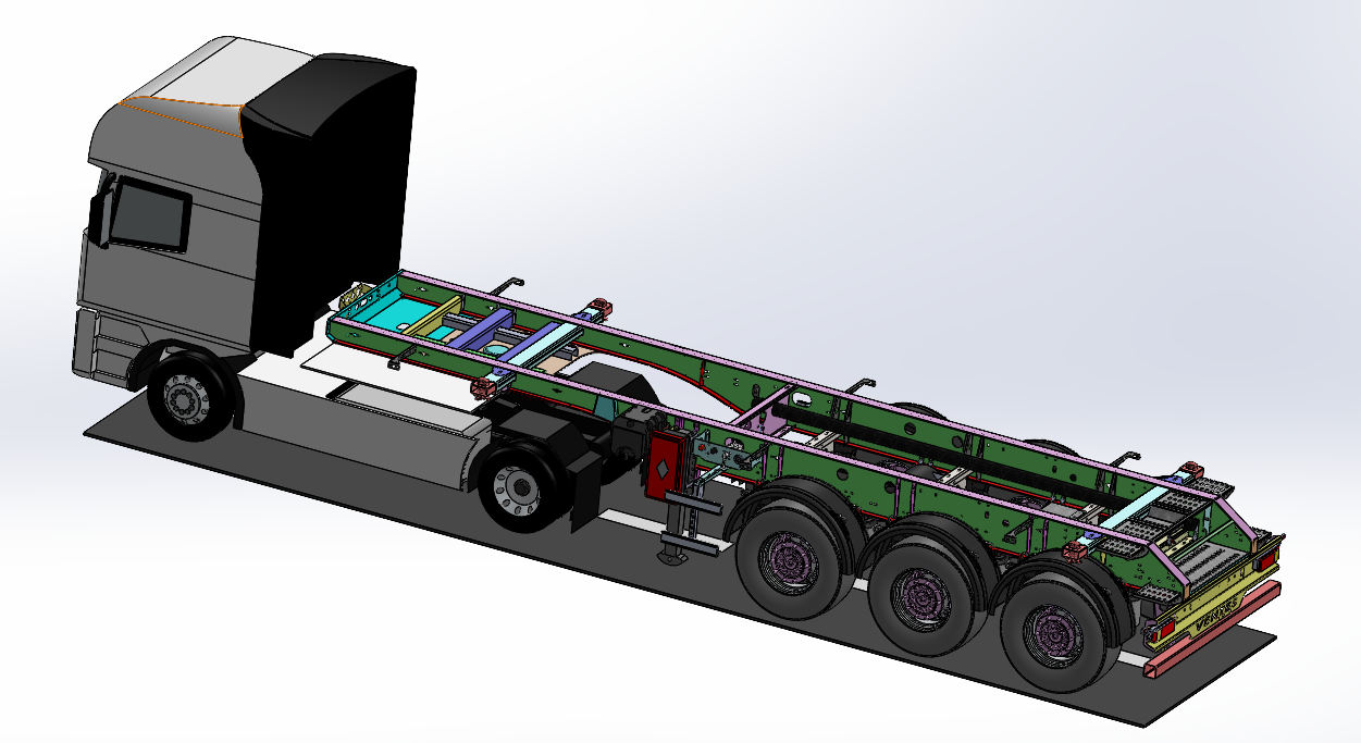 20英尺ISO罐式集装箱底盘拖车